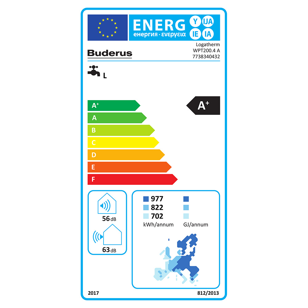 Buderus WPT200.4 A, Logatherm Warmwasser-Wärmepumpe 7738340432