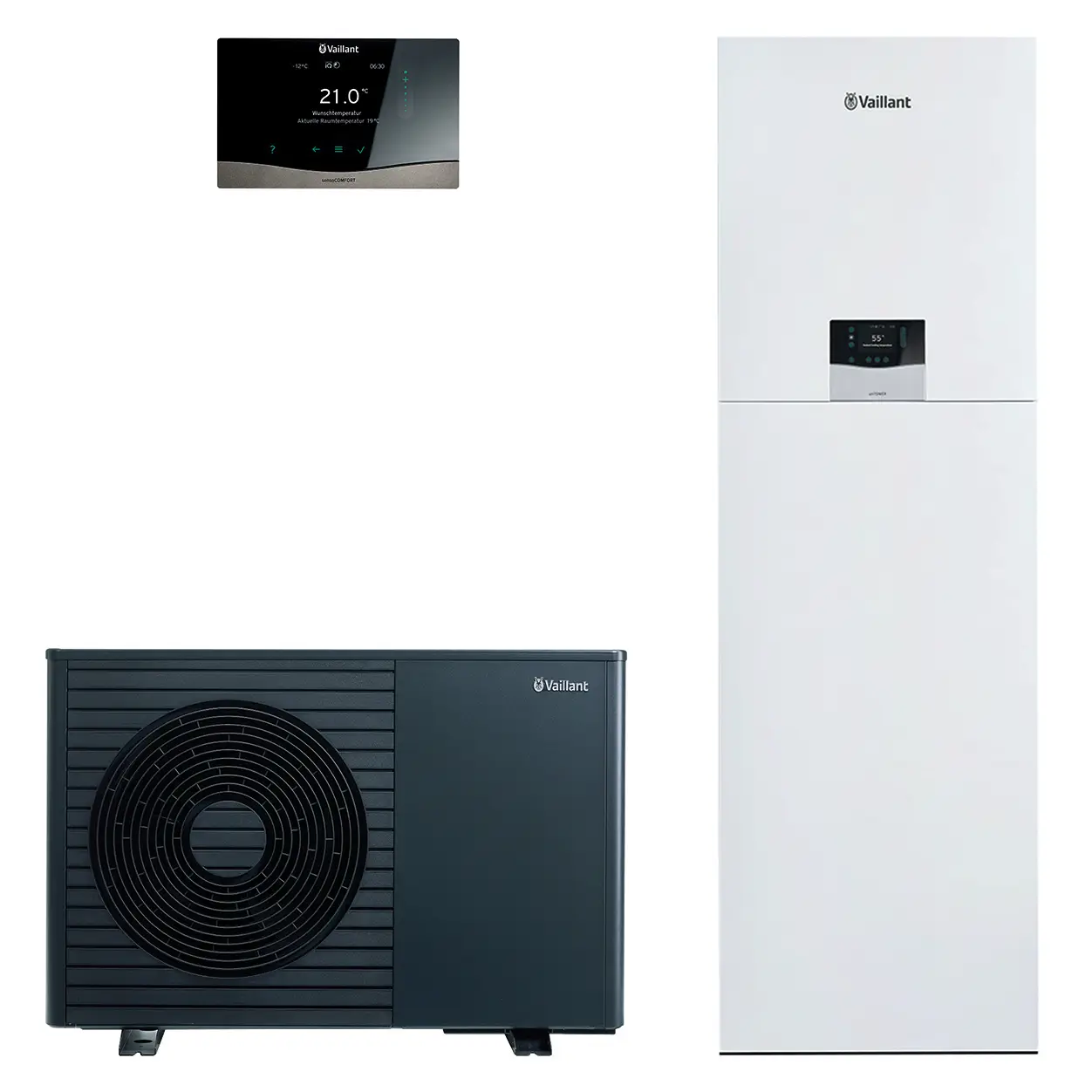 Vaillant Paket 4.1202 aroTHERM pro VWL 115/7.1 A, L/W-Wärmepumpe, R290, 400 V, 11,12 kW, mit VIH QW 190/7 E 18L 8000050533