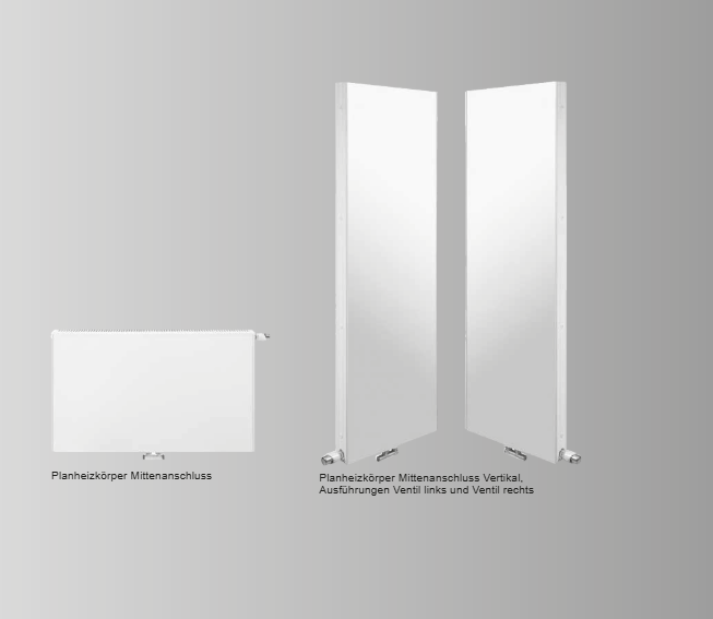 Viessmann Planheizkörper Mittelanschluss Typ 20 600x500x70 mm (H x B x T) 7734831