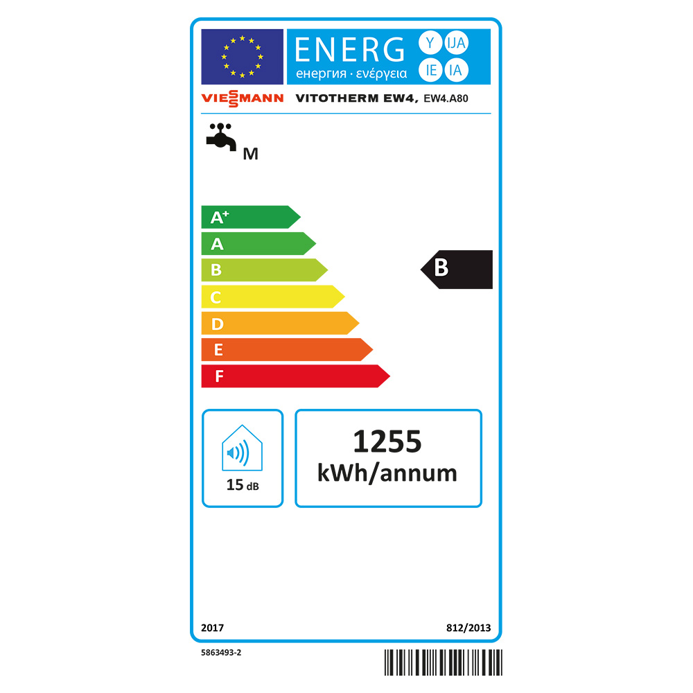 Viessmann Vitotherm 2 - 6 kW 80 L Elektro-Wandspeicher Typ EW4 ZK03818