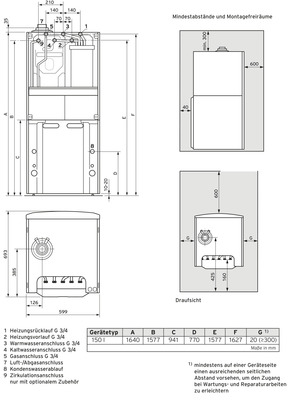 Vaillant Paket 1.361/5 ecoCOMPACT VCC 266/4-5 150 Liter, VRC 700 0010029756