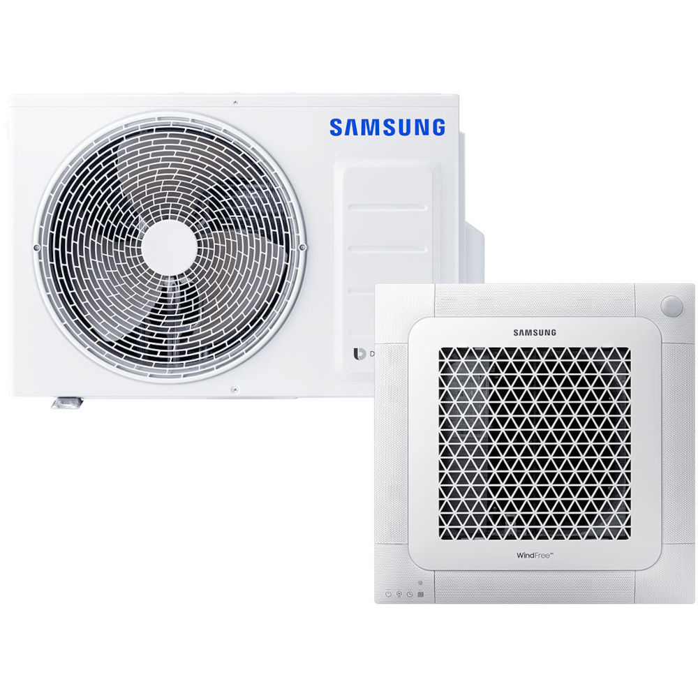 Samsung BAC Split 4-Wege Kassette Wind-Free Set Kühlen 3.5 kW | Heizen 4.0 kW AC035RNNDKG/EU.1