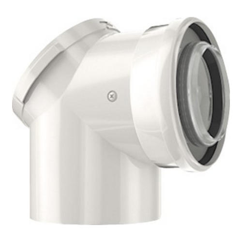 Buderus Bogen konzentrisch DN80/125 mit Prüföffnung, 87° 7738112665