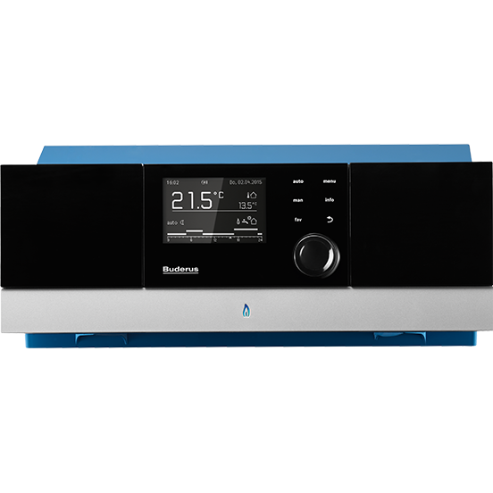 Buderus Regelgerät MC110 RC310 BRM10 blau Set V8 Umrüstset mit 7-pol.Brennerstecker 7736601580