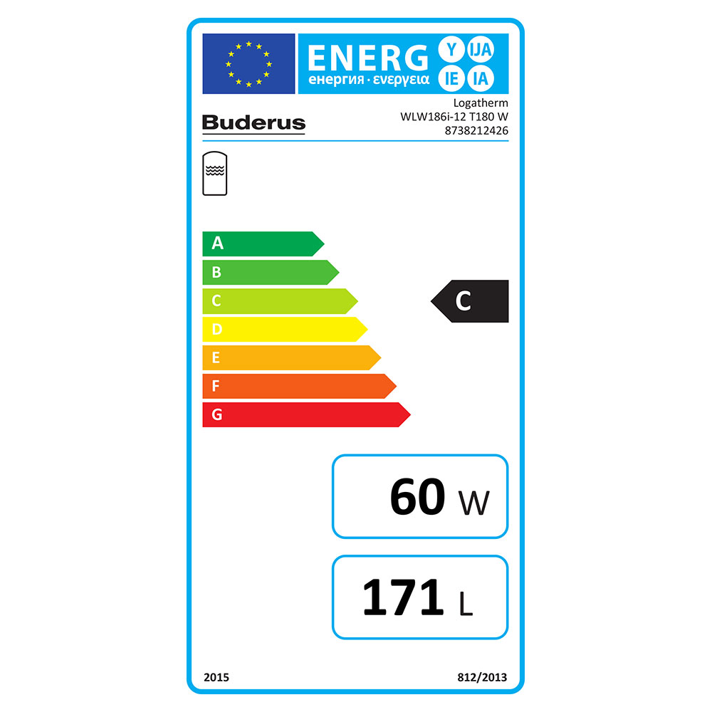 Buderus Luft-Wasser-Wärmepumpe Logatherm WLW186i-12 T180 Inneneinheit, weiß