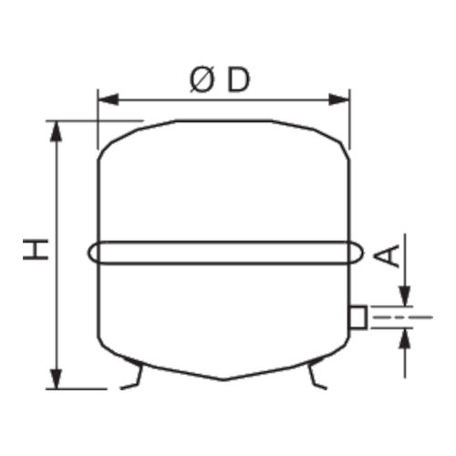 Viessmann Membran-Druckausdehnungsgefäß H 140, 140 Liter, 6,0 bar, silber 7938092