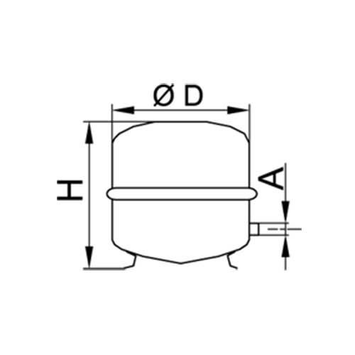 Viessmann Membran-Ausdehnungsgefäß Typ N250, silber 9572908