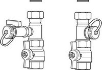 Buderus Anschluss-Set HKA 1 Zoll mit KFE Hahn und MAG Anschluss G3/4 63015978