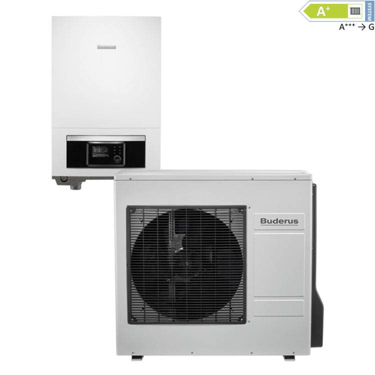 Buderus Luft-Wasser-Wärmepumpe Logaplus-Paket WP-SP2 WLW-6 SP AR, WLW166-10 E