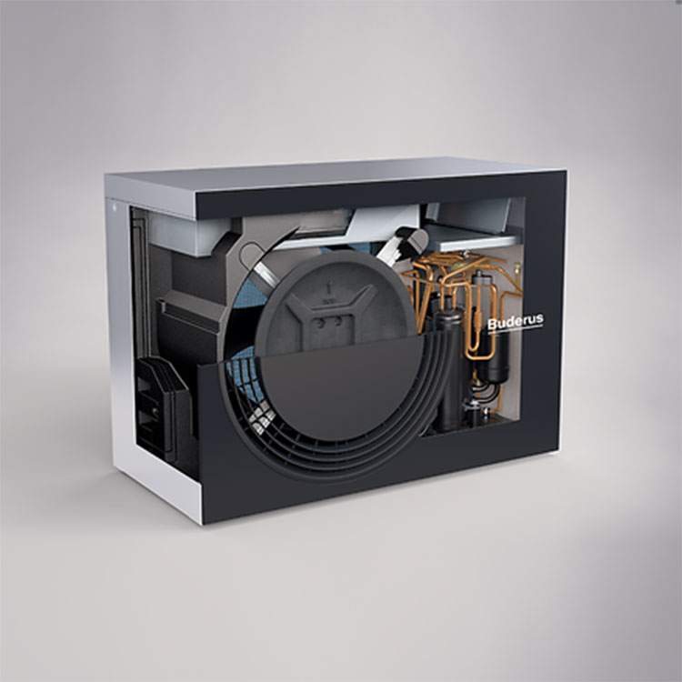 Buderus Luft-Wasser-Wärmepumpe Logatherm WLW-7 MB AR Außeneinheit Monoblock reversibel