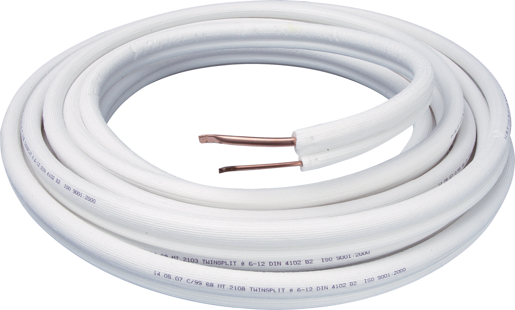 Carrier Kupferrohr mit Wärmedämmung, 6 x 1 und 10 x 1 mm, weiß, 20 m Ring 7249271