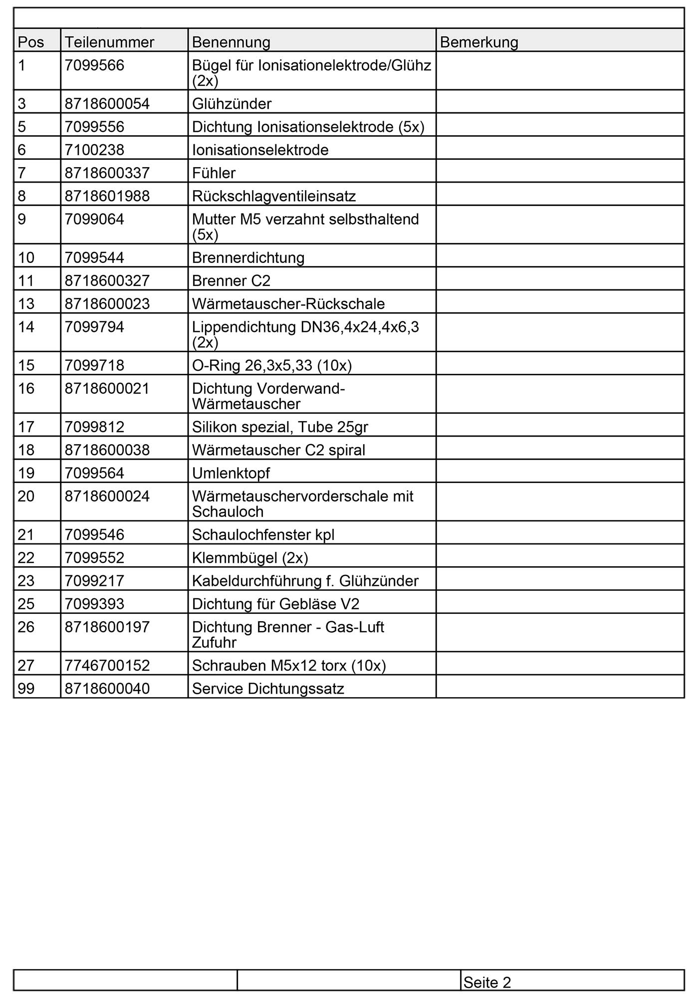 Buderus Wärmetauscher C2 spiral 8718600038