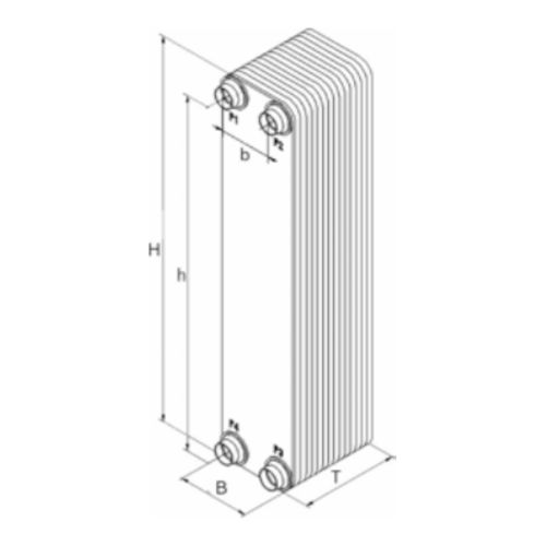 Buderus BU110H-1-36 Plattenwärmetauscher, 1 1/4″, G 1 1/4″ auf R 1″, 26 - 35 kW 7738339797
