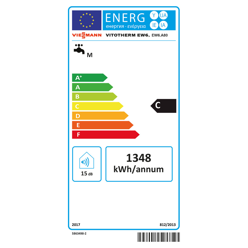 Viessmann Vitotherm 2 - 6 kW 80 L Elektro-Wandspeicher Typ EW6 ZK03823