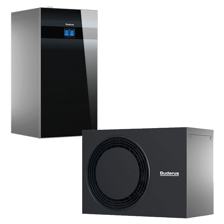 Buderus Luft-Wasser-Wärmepumpe Logaplus M WLW186i-7 AR TP70, schwarz