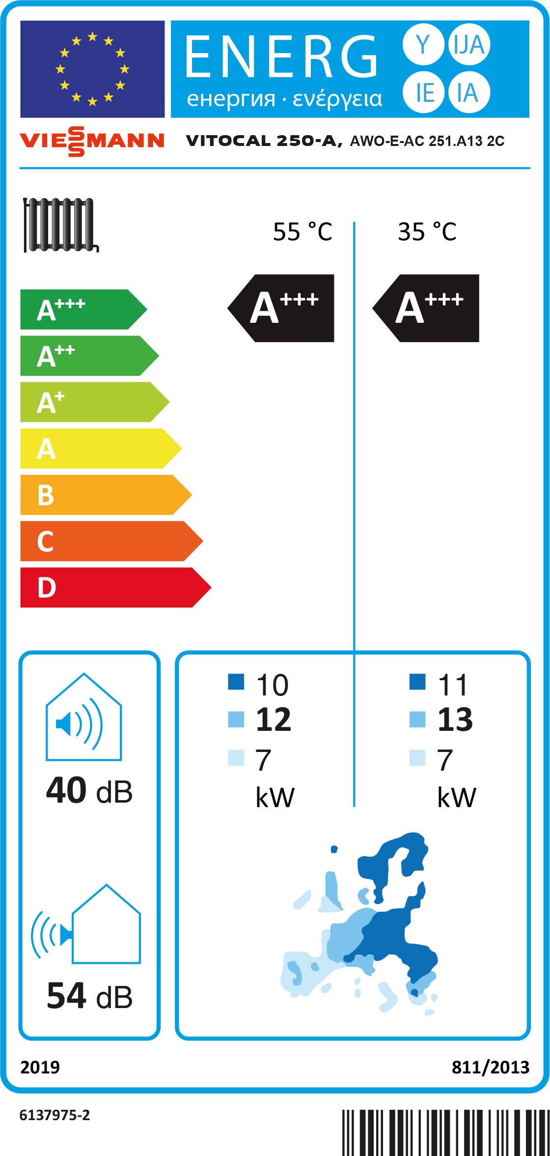 Viessmann Vitocal 250-A AWO-E-AC 251.A13 2C Luft/Wasser Wärmepumpe 230V Z022777