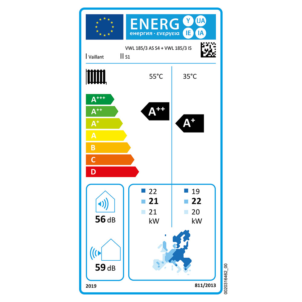 Vaillant aroTHERM perform VWL 185/3 IS S1 mit VWL 185/3 AS S4 Luft/Wasser Heizungswärmepumpe