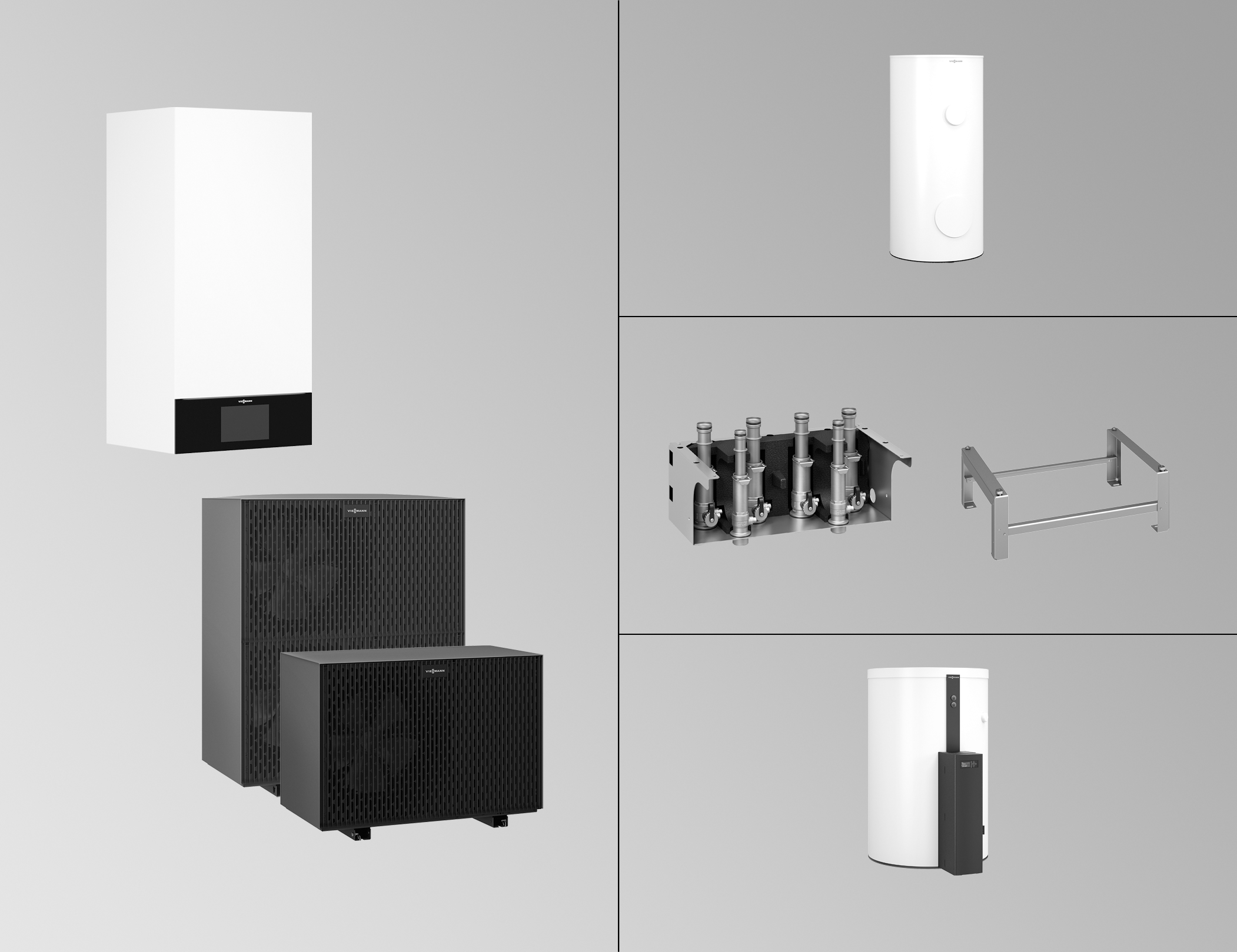 Viessmann Vitocal Wärmepumpenpaket 250-A A19, mit Vitocell 100-V Speicher, CVWC 250l Z033107