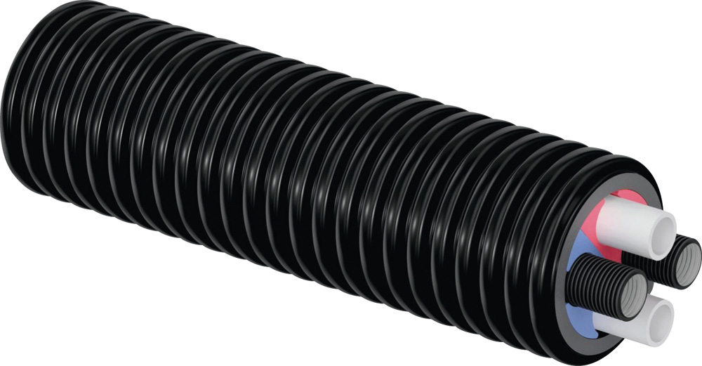 Buderus Ecoflex Thermo Twin HP 40mm PE-Xa PN6 95°C 175mm äD m. 2 Leerrohren 1093895 7738336361