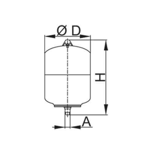 Viessmann Membran-Ausdehnungsgefäss 8L für TW 9572217