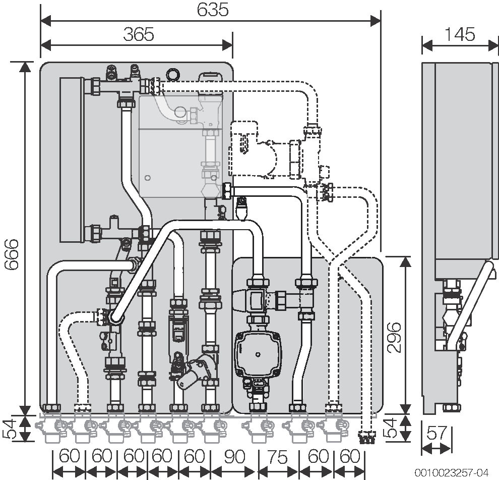 Buderus WS160.3-35 E Logamax kompakt mit Zubehör MAPL, Modul gem. Heizkreis, UP-lang 7739624167