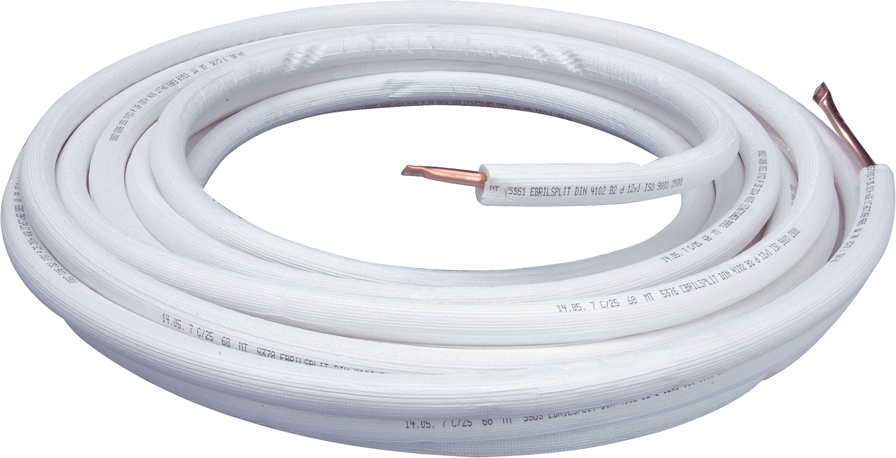 Carrier Kupferrohr mit Wärmedämmung, 10 x 1 mm, weiß, 25 m Ring 7249273