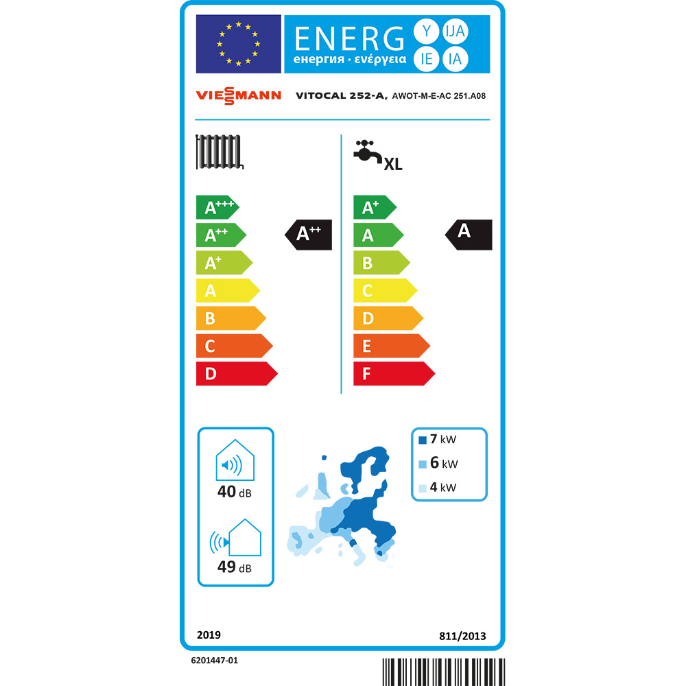 Viessmann Vitocal 252-A AWOT-M-E-AC 251.A08 Luft/Wasser Wärmepumpe 230V Z026406
