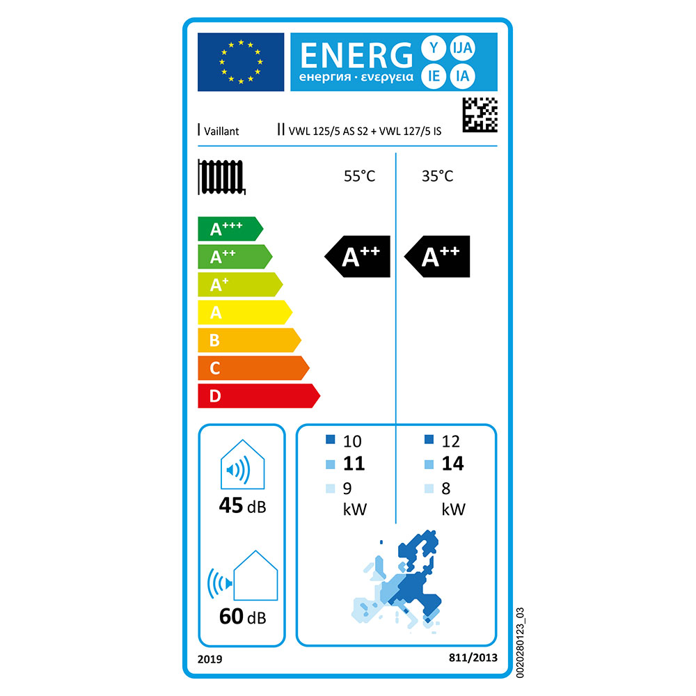 Vaillant aroTHERM Split VWL 125/5 AS mit Hydraulikstation Luft/Wasser Heizungswärmepumpe