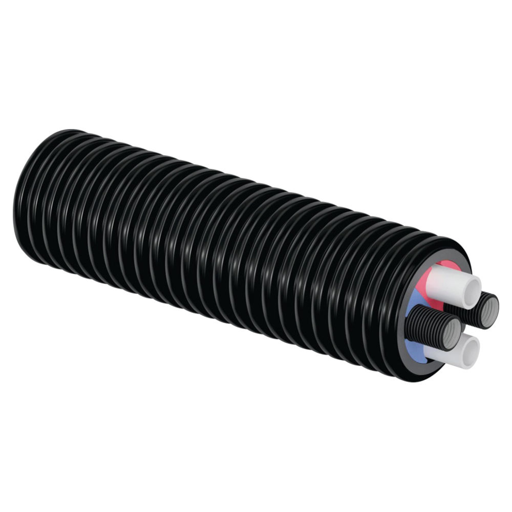 Buderus Ecoflex Thermo Twin HP 32mm PE-Xa PN6 95°C 140mm äD, m. 2 Leerrohren 1093894 7738336360